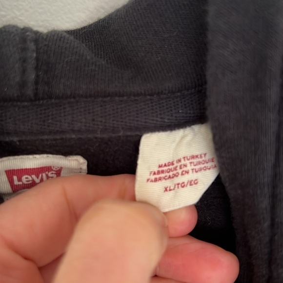 Levi's Logo Hoodie Black Mens Size XLarge - Picture 3 of 6